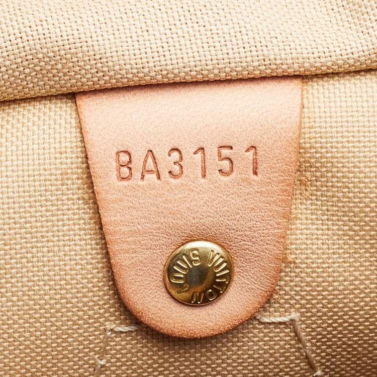 Pre Owned Louis Vuitton Damier Azur Canvas Speedy 30 Bag