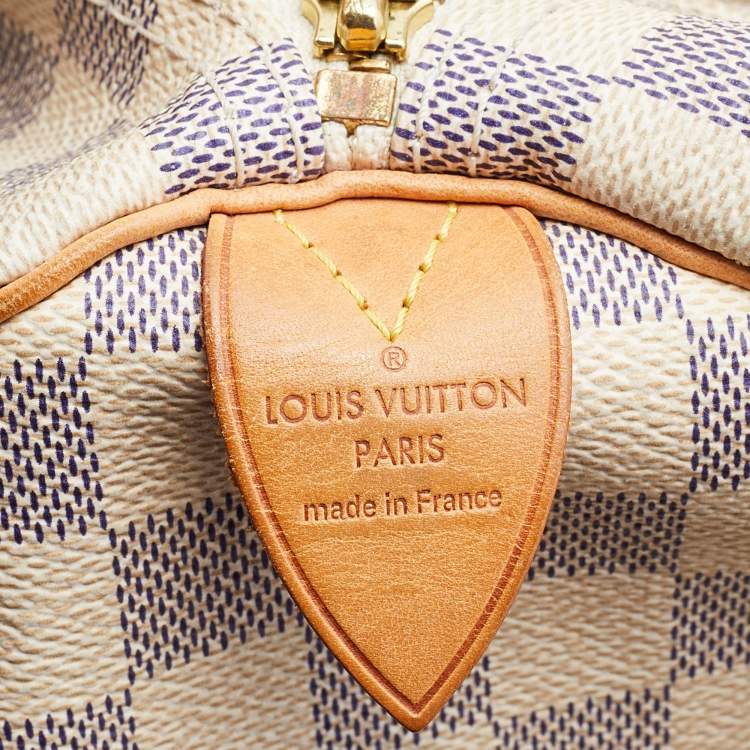 Pre Owned Louis Vuitton Damier Azur Canvas Speedy 30 Bag
