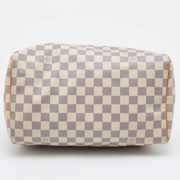 Pre Owned Louis Vuitton Damier Azur Canvas Speedy 30 Bag