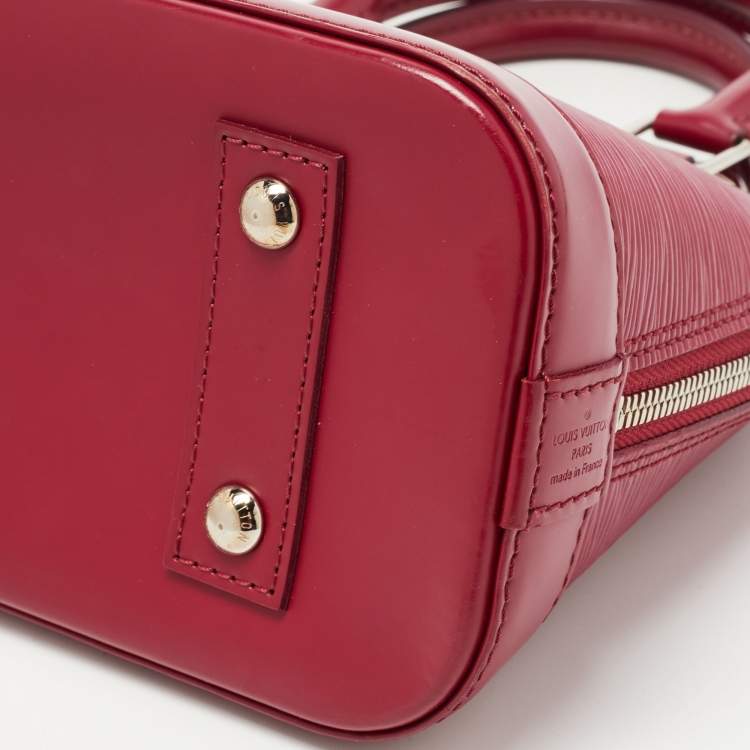 Pre Owned Louis Vuitton Fuchsia Epi Leather Alma BB Bag