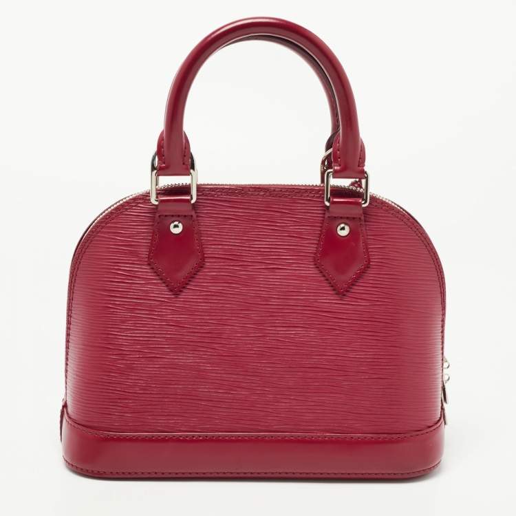 Pre Owned Louis Vuitton Fuchsia Epi Leather Alma BB Bag