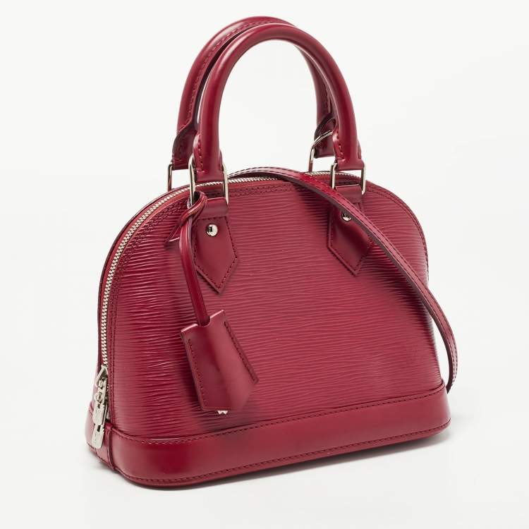 Pre Owned Louis Vuitton Fuchsia Epi Leather Alma BB Bag
