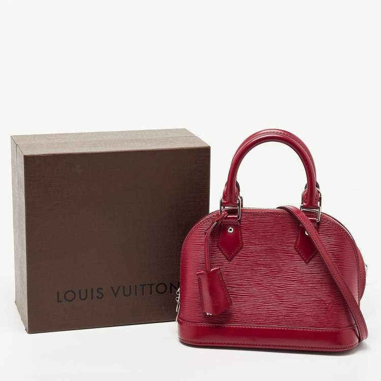 Pre Owned Louis Vuitton Fuchsia Epi Leather Alma BB Bag