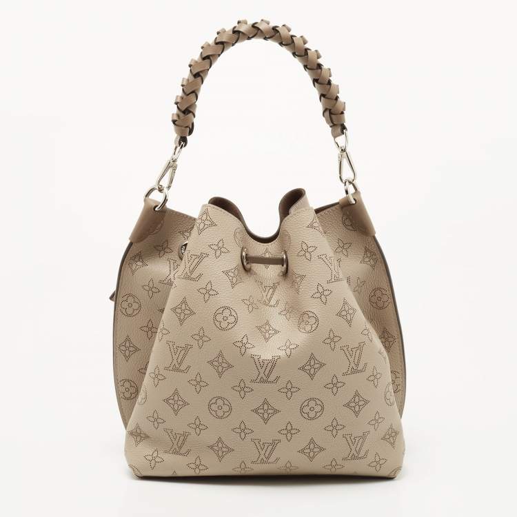 Pre Owned Louis Vuitton Opal Monogram Mahina Leather Muria Bag