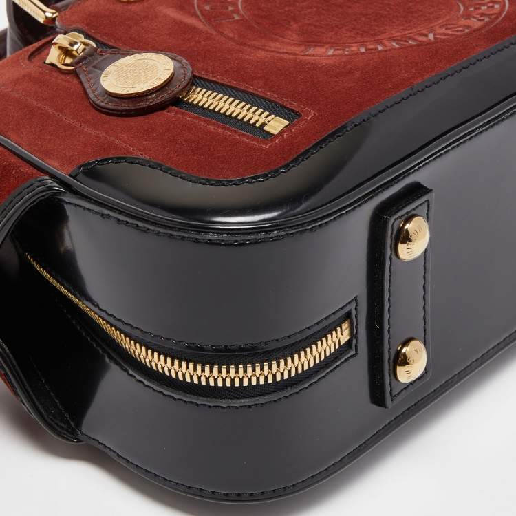 مملوكة مسبقًا Louis Vuitton Havane Suede and Leather Stamped Trunk Bowler PM Bag