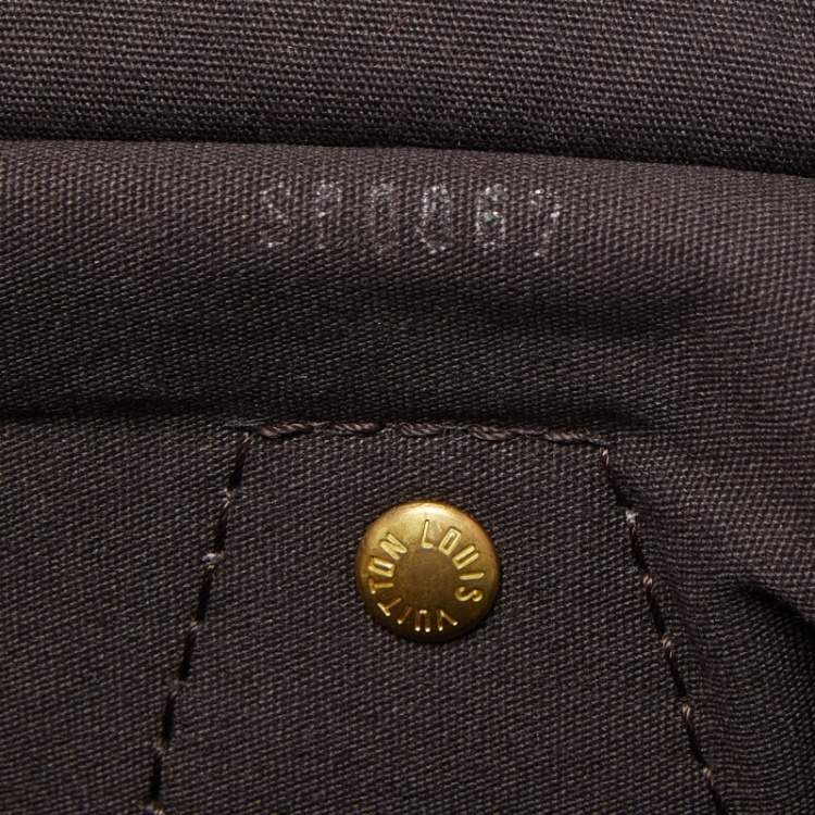 Pre Owned Louis Vuitton Ebene Monogram Canvas Mini Lin Speedy 30 Bag