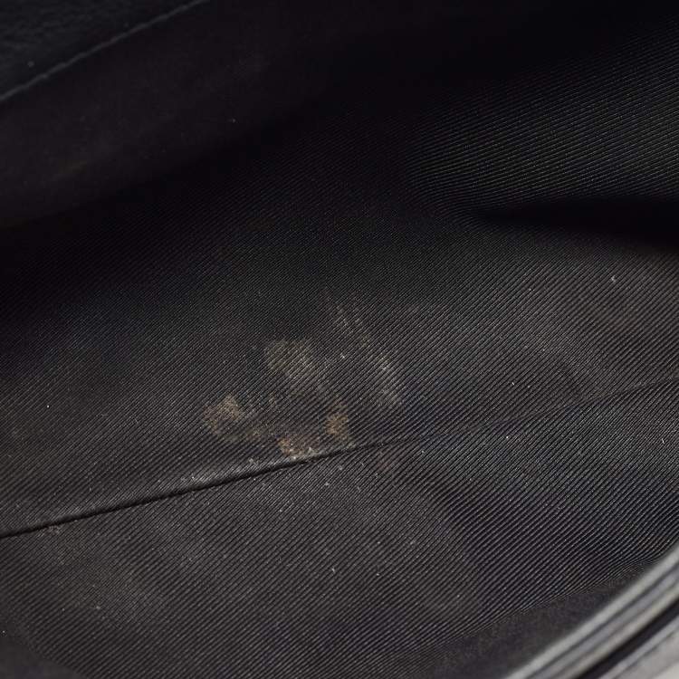 Pre Owned Louis Vuitton Black Leather Lockme II Bag