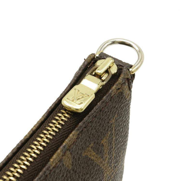 Pre Owned Louis Vuitton Brown Monogram Canvas Pochette Accessoires Shoulder Bag