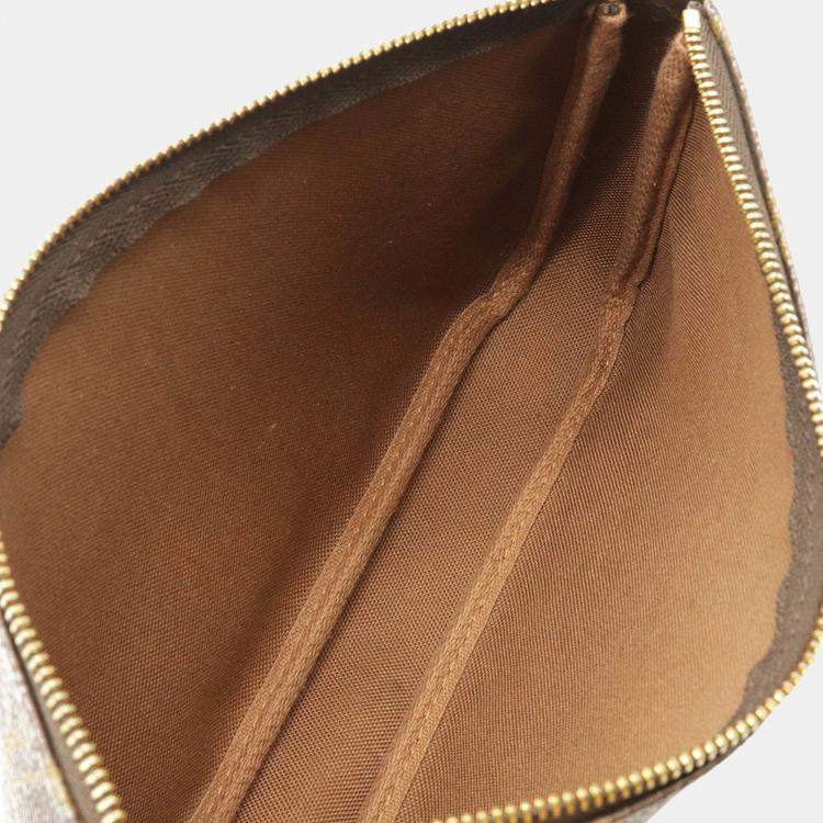 Pre Owned Louis Vuitton Brown Monogram Canvas Pochette Accessoires Shoulder Bag