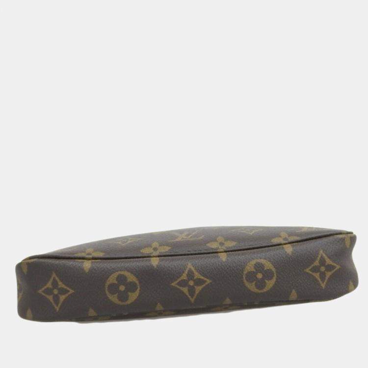 Pre Owned Louis Vuitton Brown Monogram Canvas Pochette Accessoires Shoulder Bag
