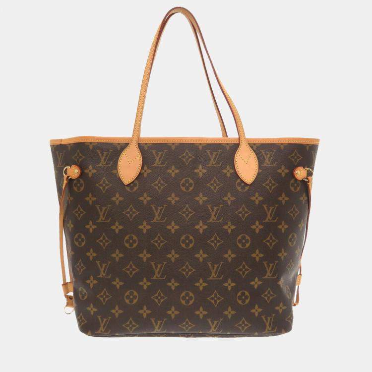 LV x YK Neverfull MM Tote Bag - Luxury Monogram Canvas Brown