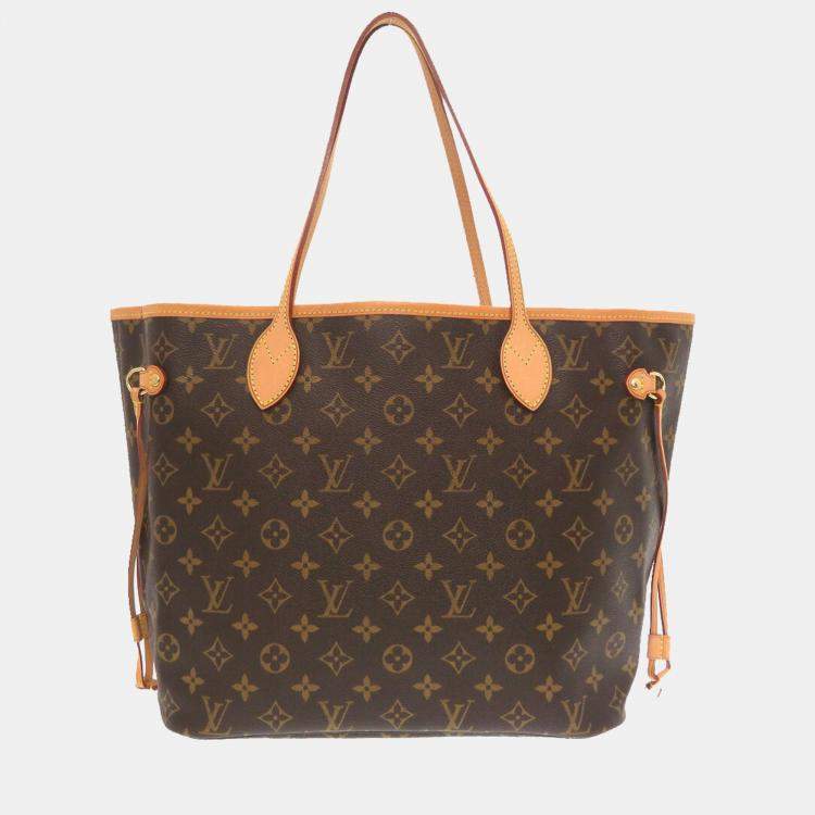 Pre Owned Louis Vuitton Brown Monogram Canvas Neverfull MM Tote Bag