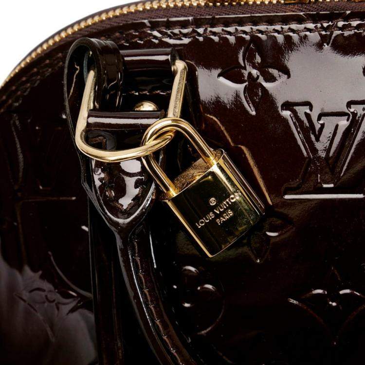 مملوكة مسبقًا Louis Vuitton Purple monogram Vernis Leather Alma BB Top Handle Bag