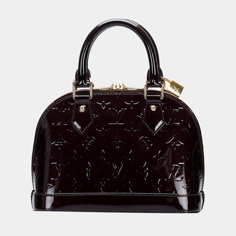 مملوكة مسبقًا Louis Vuitton Purple monogram Vernis Leather Alma BB Top Handle Bag