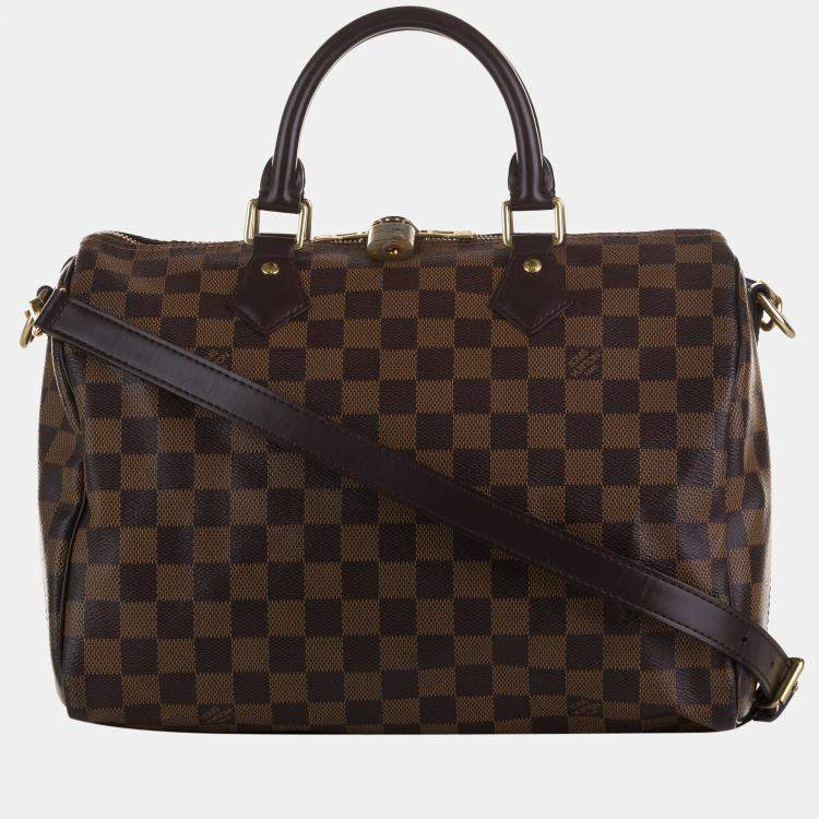 مملوكة مسبقًا Louis Vuitton Brown Damier Ebene Speedy Bandouliere 30