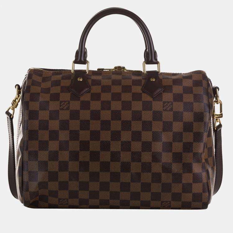 مملوكة مسبقًا Louis Vuitton Brown Damier Ebene Speedy Bandouliere 30