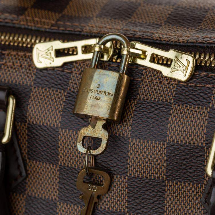 مملوكة مسبقًا Louis Vuitton Brown Damier Ebene Speedy Bandouliere 30