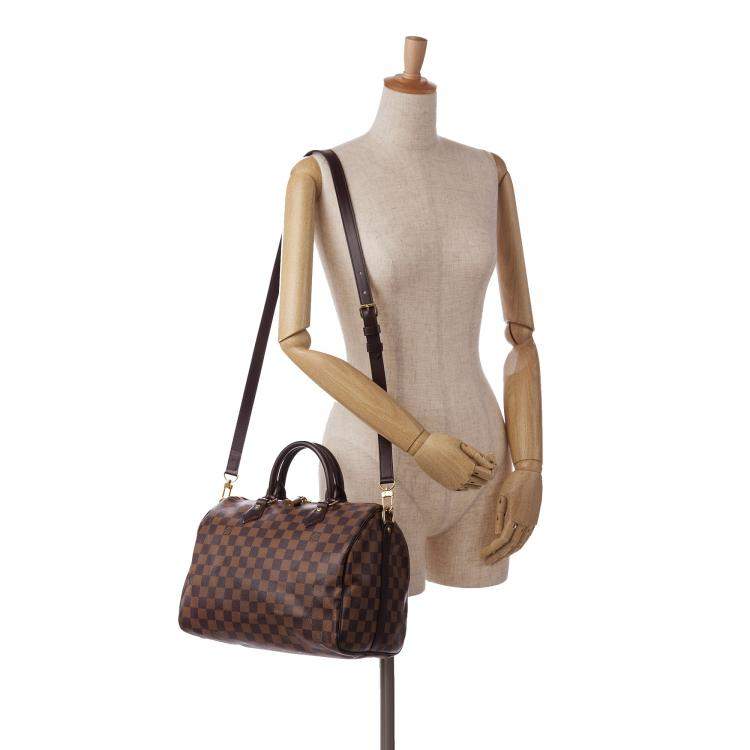 مملوكة مسبقًا Louis Vuitton Brown Damier Ebene Speedy Bandouliere 30