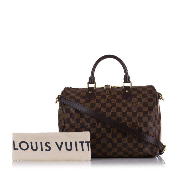 مملوكة مسبقًا Louis Vuitton Brown Damier Ebene Speedy Bandouliere 30
