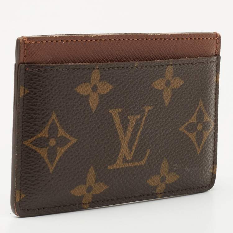 Pre Owned Louis Vuitton Armagnac Monogram Canvas Card Holder