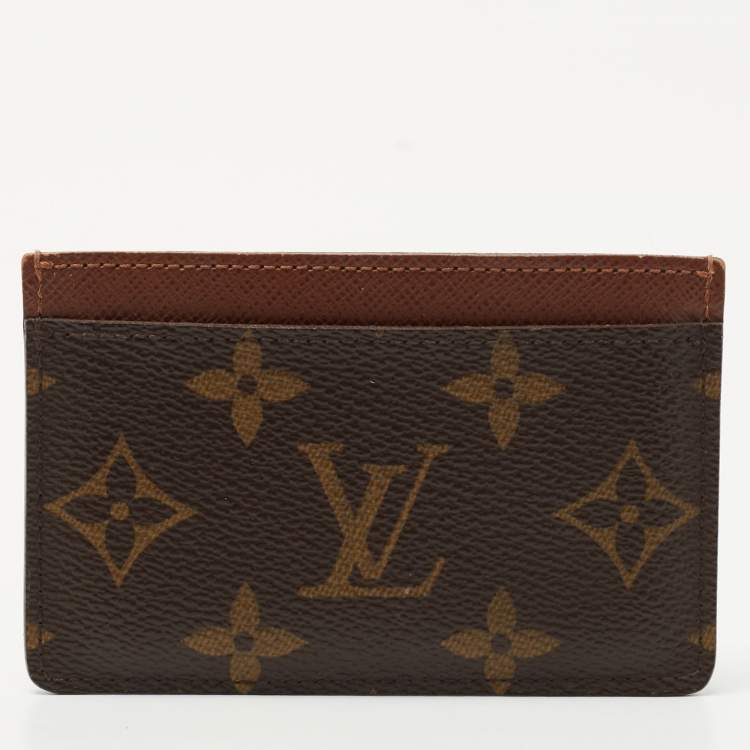 Pre Owned Louis Vuitton Armagnac Monogram Canvas Card Holder