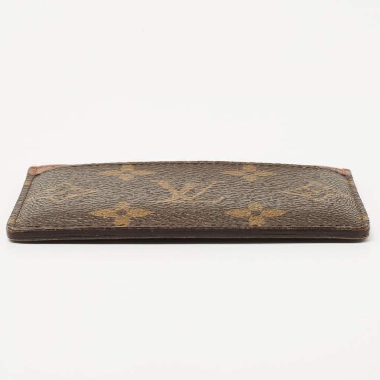 Pre Owned Louis Vuitton Armagnac Monogram Canvas Card Holder