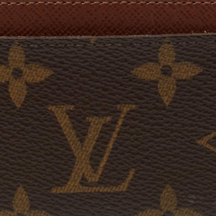 Pre Owned Louis Vuitton Armagnac Monogram Canvas Card Holder