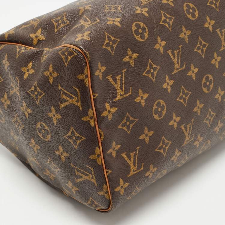 Pre Owned Louis Vuitton Brown Monogram Canvas Speedy 30 Top Handle Bag