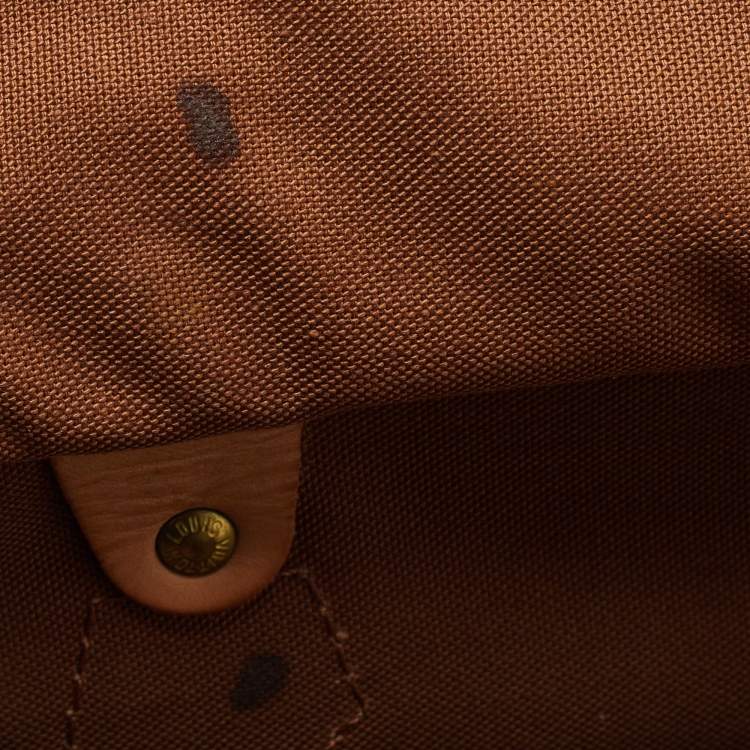 Pre Owned Louis Vuitton Brown Monogram Canvas Speedy 30 Top Handle Bag