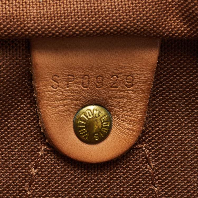 Pre Owned Louis Vuitton Brown Monogram Canvas Speedy 30 Top Handle Bag