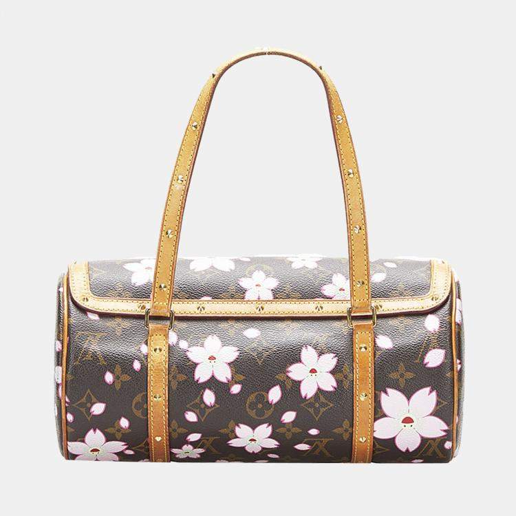 Pre Owned Louis Vuitton Brown Canvas Monogram Cherry Blossom Papillon 30