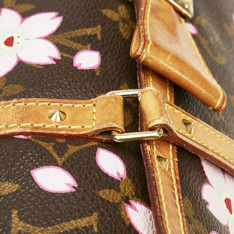 Pre Owned Louis Vuitton Brown Canvas Monogram Cherry Blossom Papillon 30