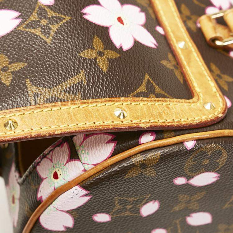 Pre Owned Louis Vuitton Brown Canvas Monogram Cherry Blossom Papillon 30