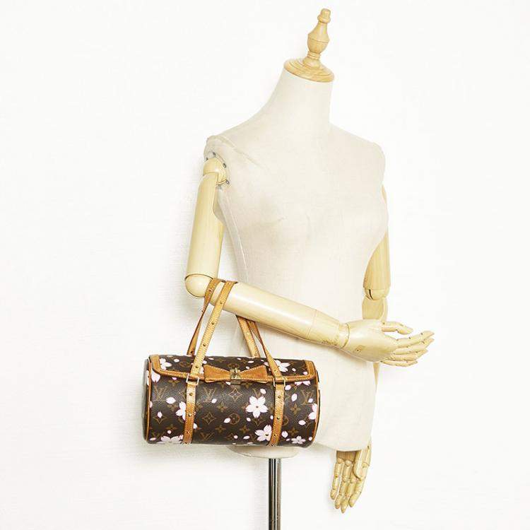 Pre Owned Louis Vuitton Brown Canvas Monogram Cherry Blossom Papillon 30