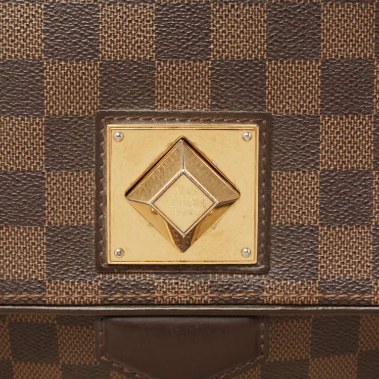 Pre Owned Louis Vuitton Damier Ebene Canvas Bergamo MM Bag