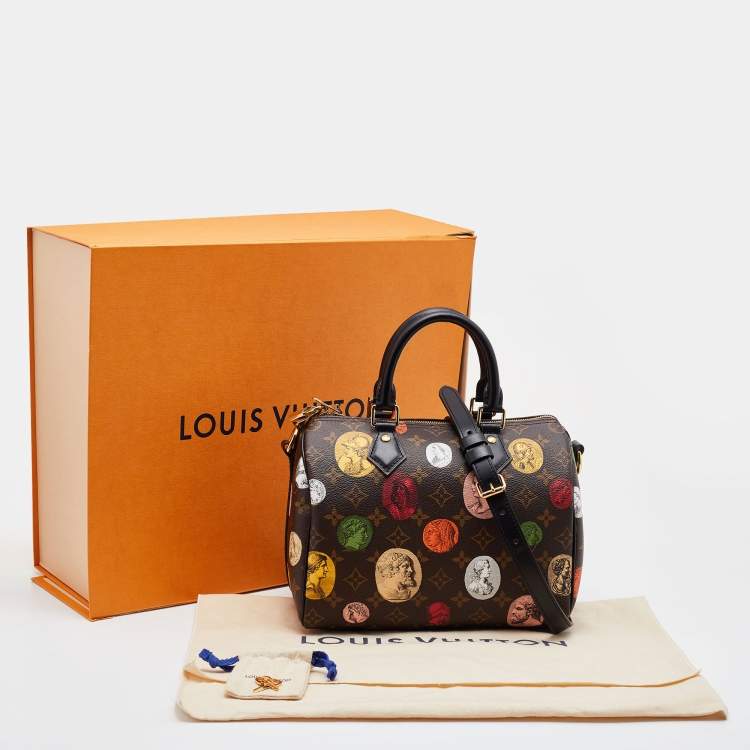 Pre Owned Louis Vuitton X Fornasetti Monogram Canvas Cameo Speedy Bandoulière 25 Bag
