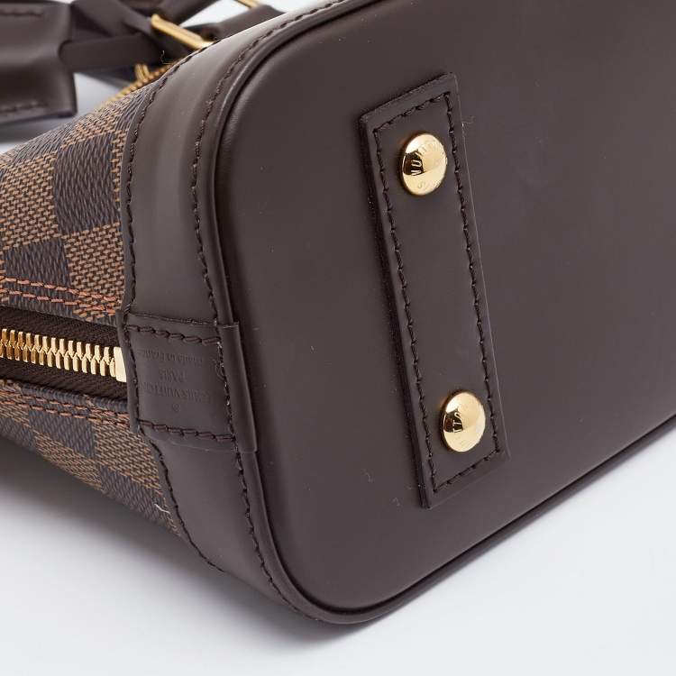 Pre Owned Louis Vuitton Damier Ebene Canvas Alma BB Bag
