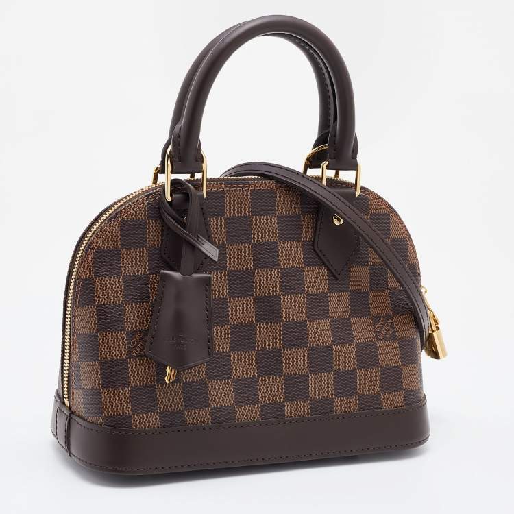 Pre Owned Louis Vuitton Damier Ebene Canvas Alma BB Bag