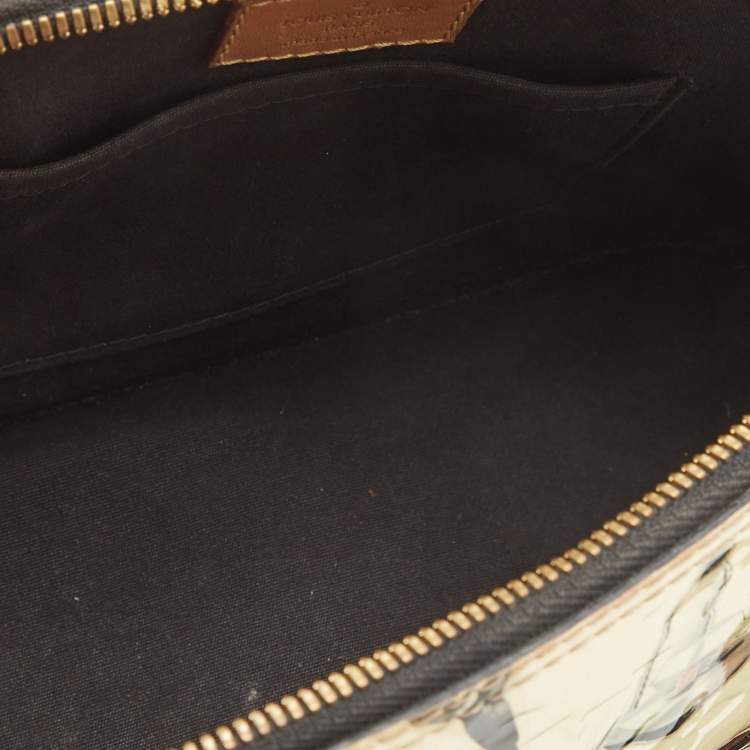 Pre Owned Louis Vuitton Black Monogram Vernis Stickers Alma BB Bag