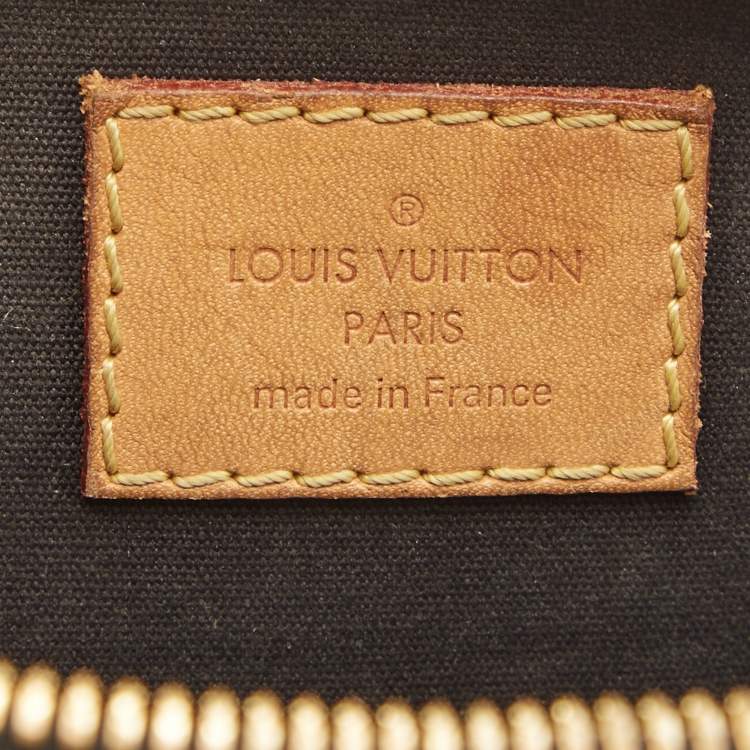 Pre Owned Louis Vuitton Black Monogram Vernis Stickers Alma BB Bag