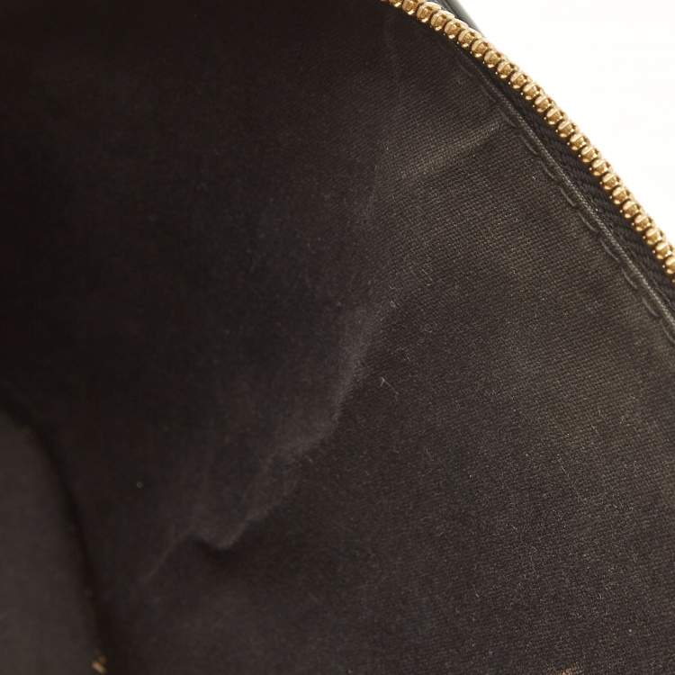 Pre Owned Louis Vuitton Black Monogram Vernis Stickers Alma BB Bag