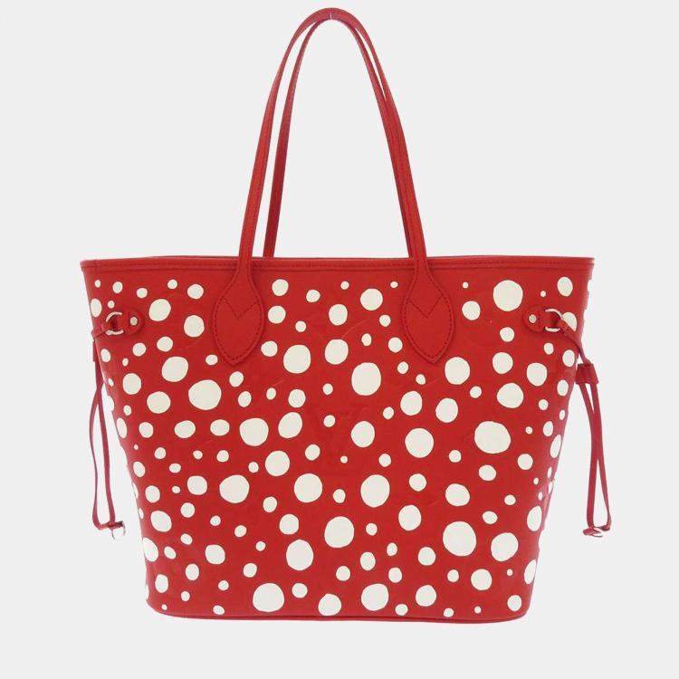 Pre Owned Louis Vuitton x Yayoi Kusama Red Dots Monogram Neverfull MM Bag