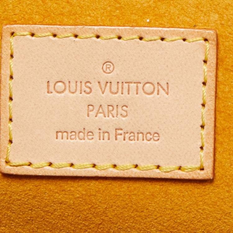 Pre Owned Louis Vuitton Blue Monogram Denim Limited Edition Porte Epaule Raye GM Bag