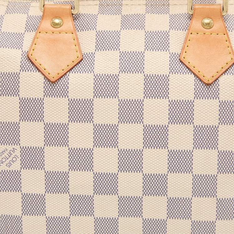 Pre Owned Louis Vuitton Damier Azur Canvas Speedy 25 Bag