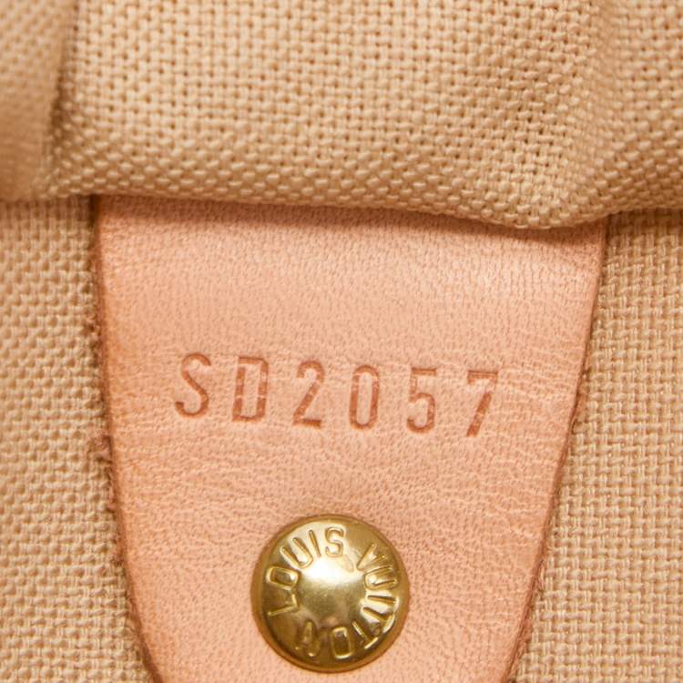 Pre Owned Louis Vuitton Damier Azur Canvas Speedy 25 Bag