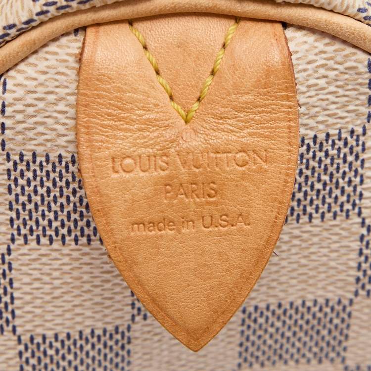 Pre Owned Louis Vuitton Damier Azur Canvas Speedy 25 Bag