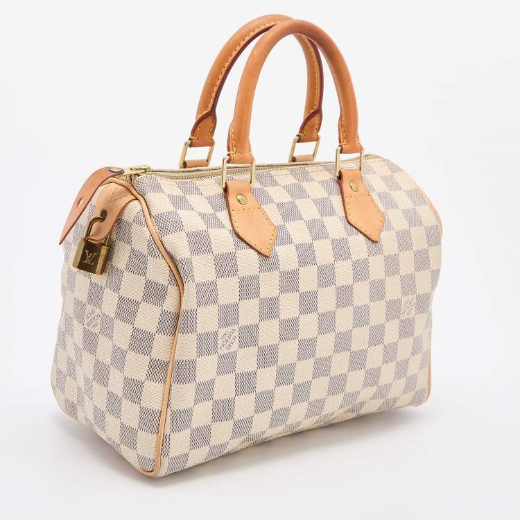 Pre Owned Louis Vuitton Damier Azur Canvas Speedy 25 Bag