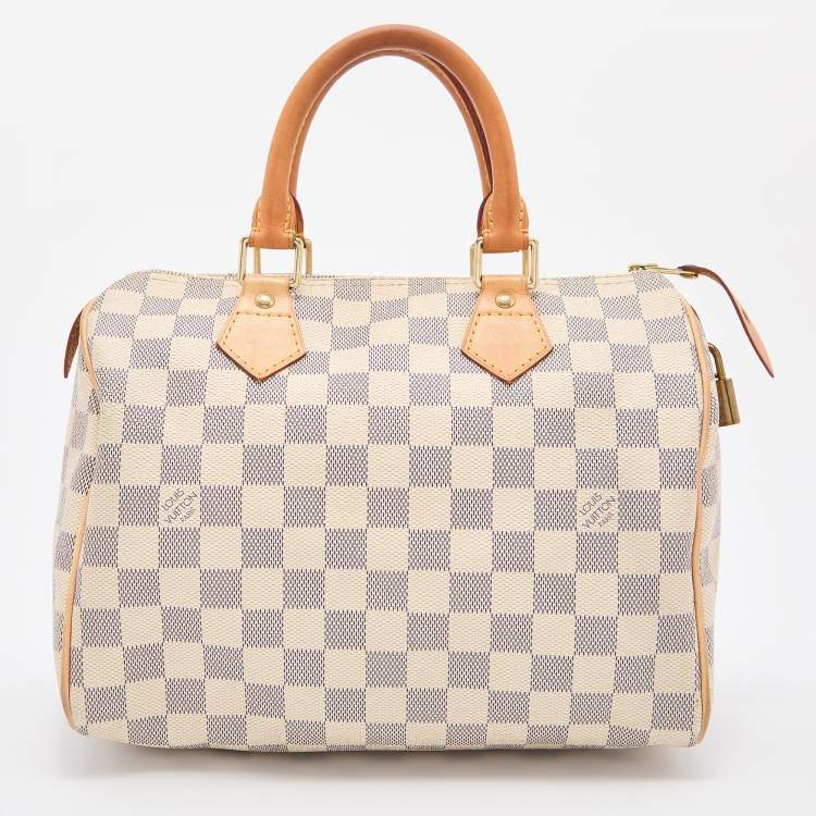 Pre Owned Louis Vuitton Damier Azur Canvas Speedy 25 Bag
