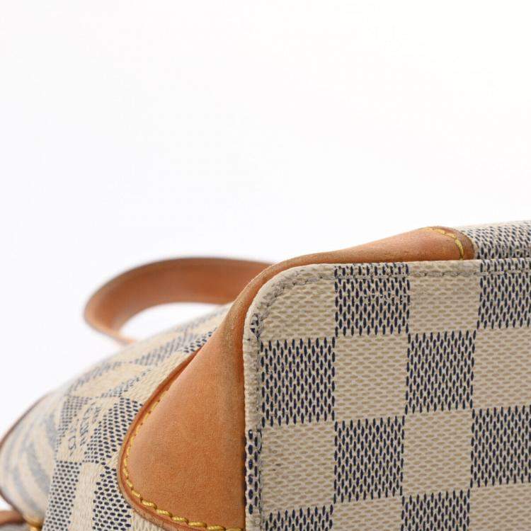 Pre Owned Louis Vuitton White Damier Azur Canvas Hamstead PM Bag