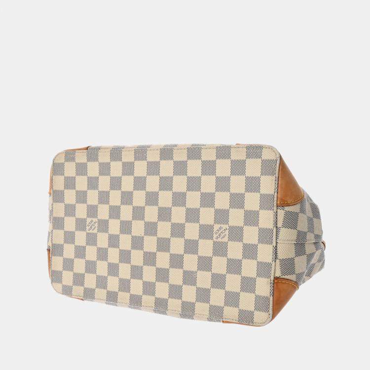 Pre Owned Louis Vuitton White Damier Azur Canvas Hamstead PM Bag